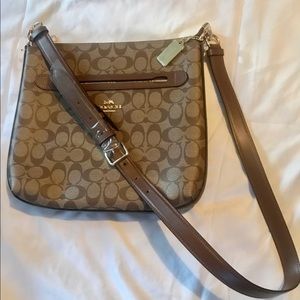 Khaki/Saddle Mae Crossbody Purse